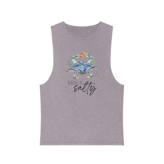 Crab Unisex Stonewash Tank Top